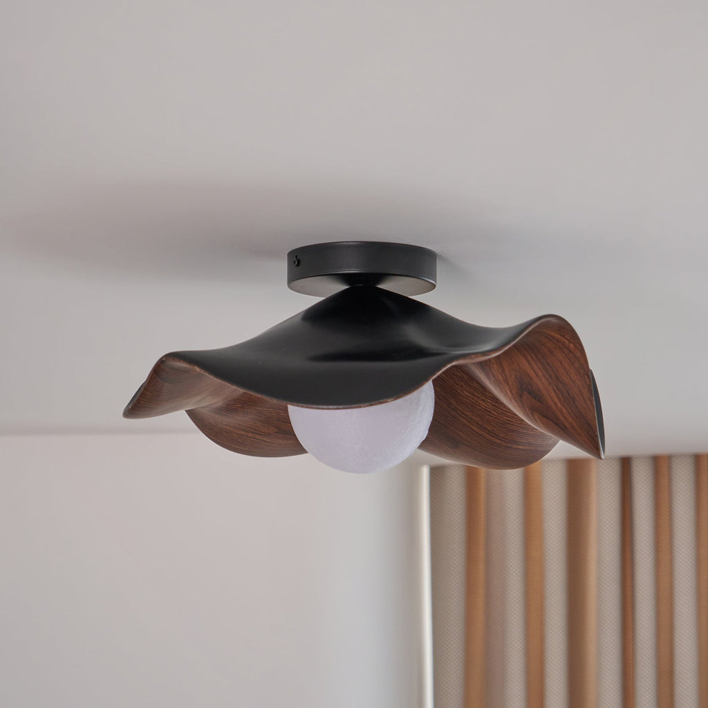 Lampada da soffitto moderna design scultoreo ispirato al legno