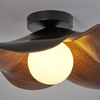 Lampada da soffitto moderna design scultoreo ispirato al legno