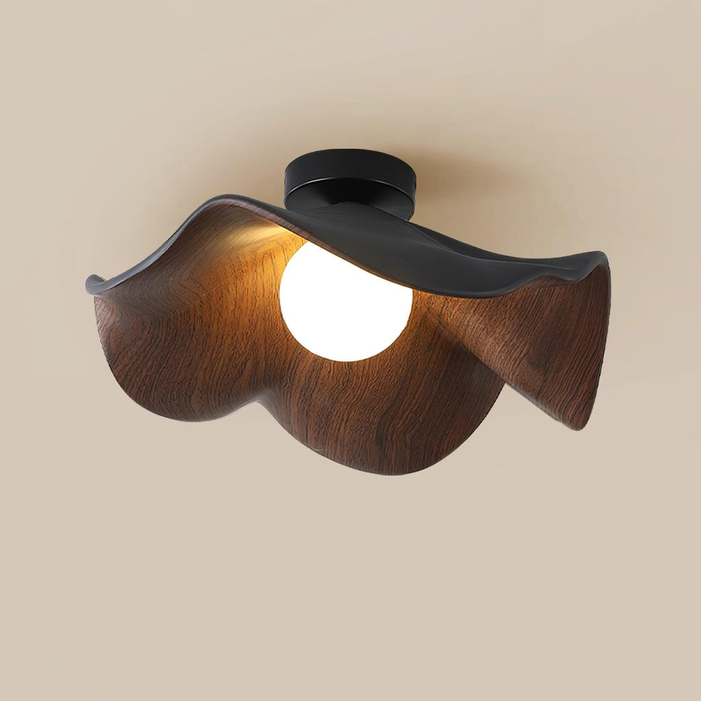 Lampada da soffitto moderna design scultoreo ispirato al legno