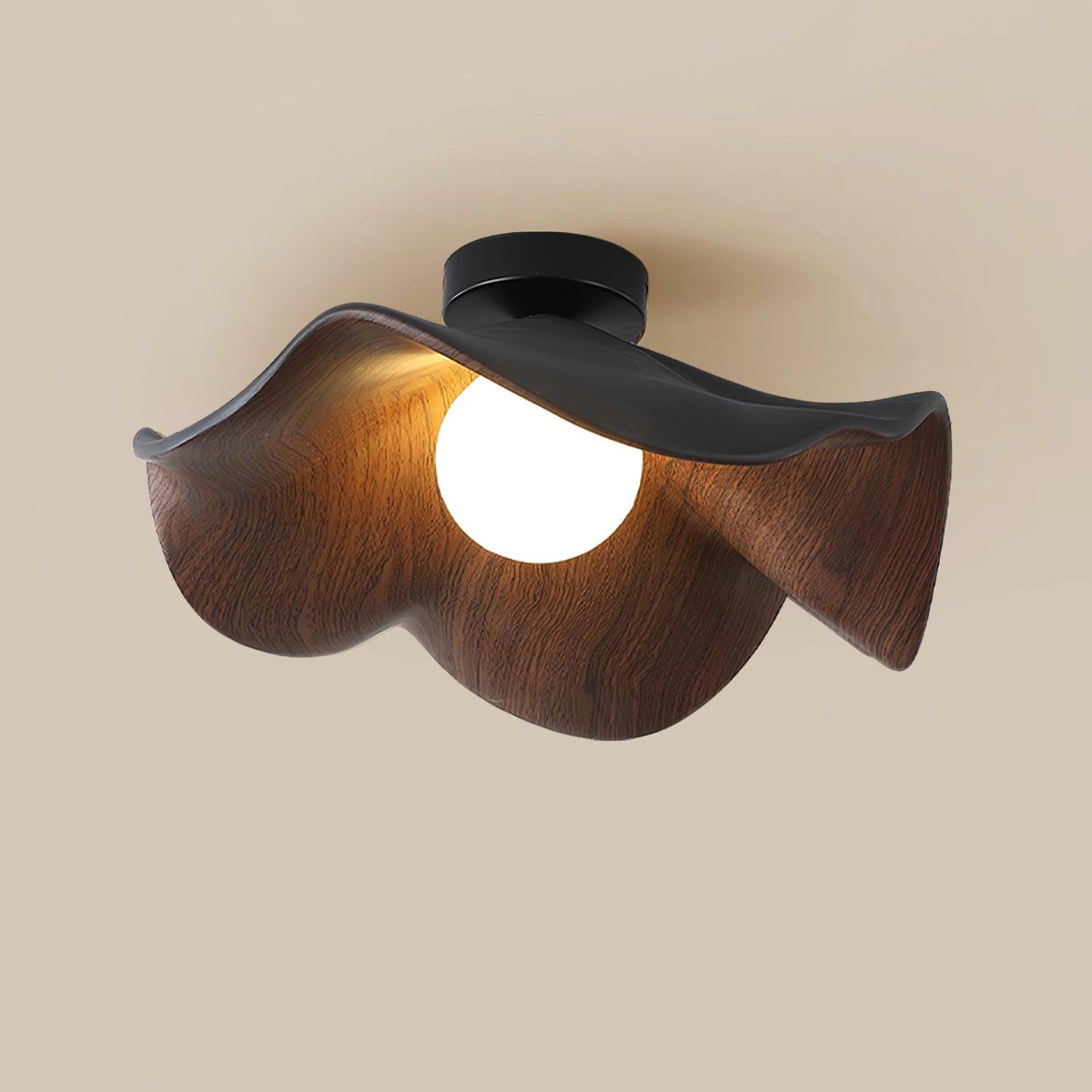 Lampada da soffitto moderna design scultoreo ispirato al legno