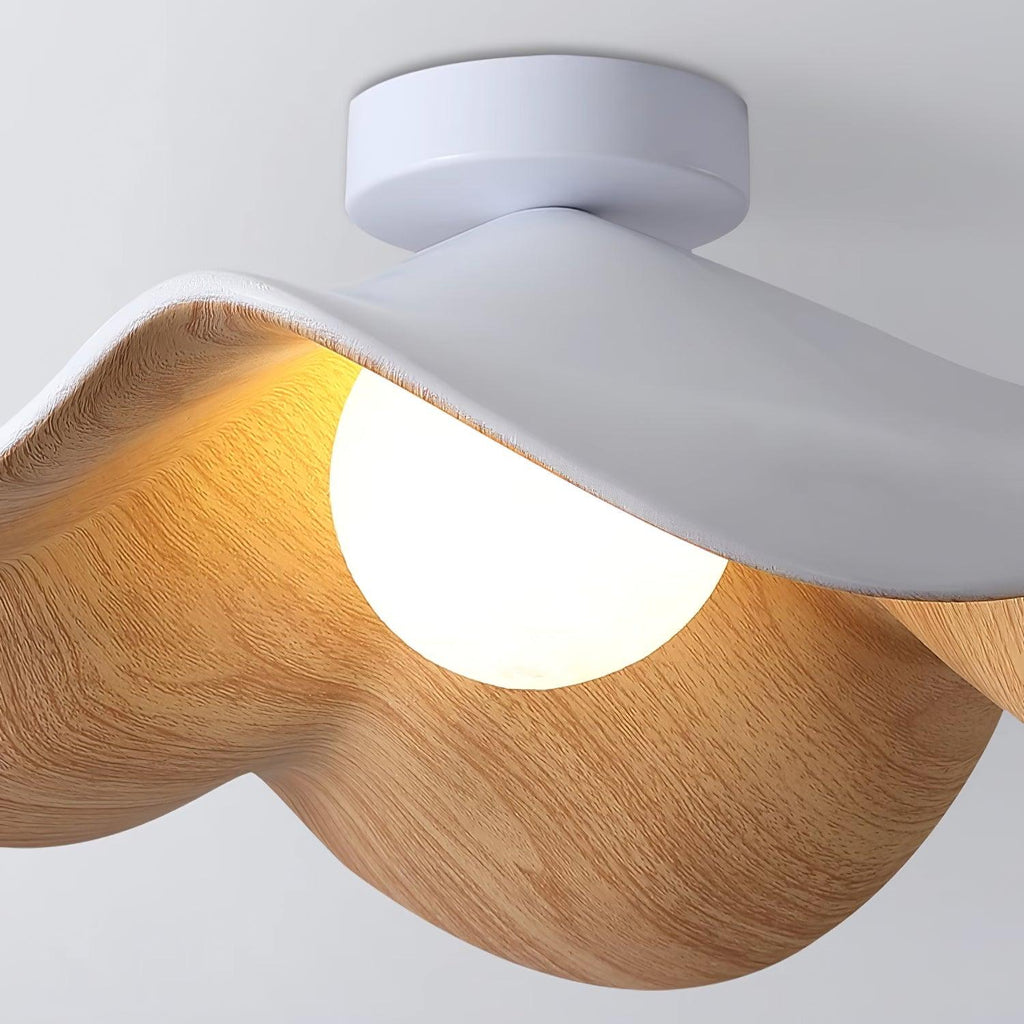 Lampada da soffitto moderna design scultoreo ispirato al legno