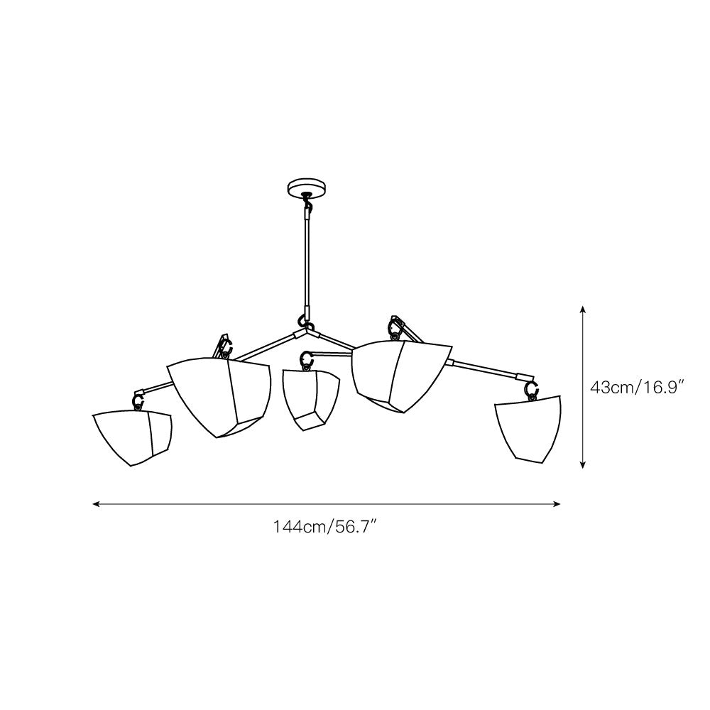 Lampadario Mobile Ramificato