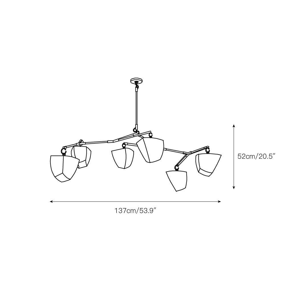 Lampadario Mobile Ramificato