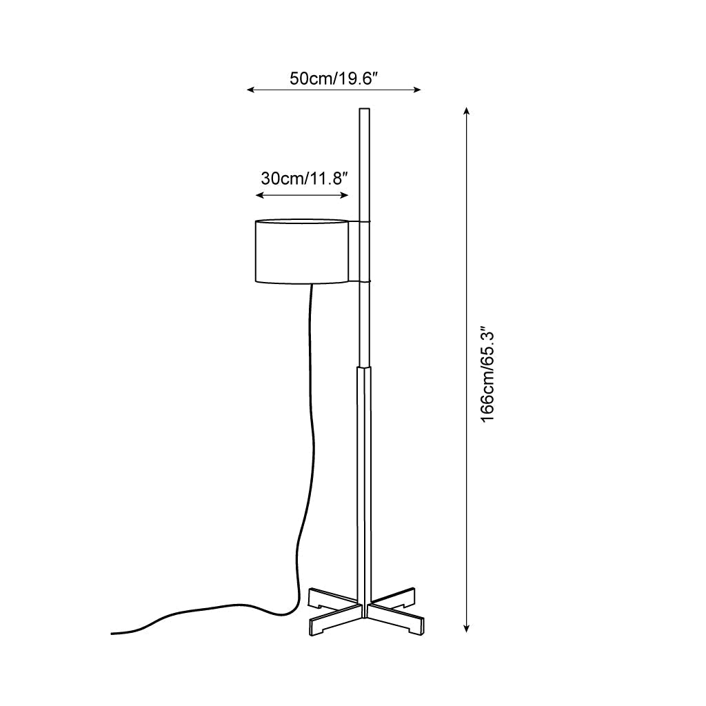 Casvani Lampada da Terra – Legno – Beige – 160 cm – Design Moderno per Soggiorno e Angolo Lettura