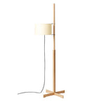 Casvani Lampada da Terra – Legno – Beige – 160 cm – Design Moderno per Soggiorno e Angolo Lettura