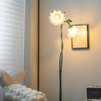 Lampada da terra Cella – Tessuto – Verde – Ø 20 cm × H 170 cm – Stile botanico per il soggiorno