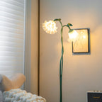Lampada da terra Cella – Tessuto – Verde – Ø 20 cm × H 170 cm – Stile botanico per il soggiorno