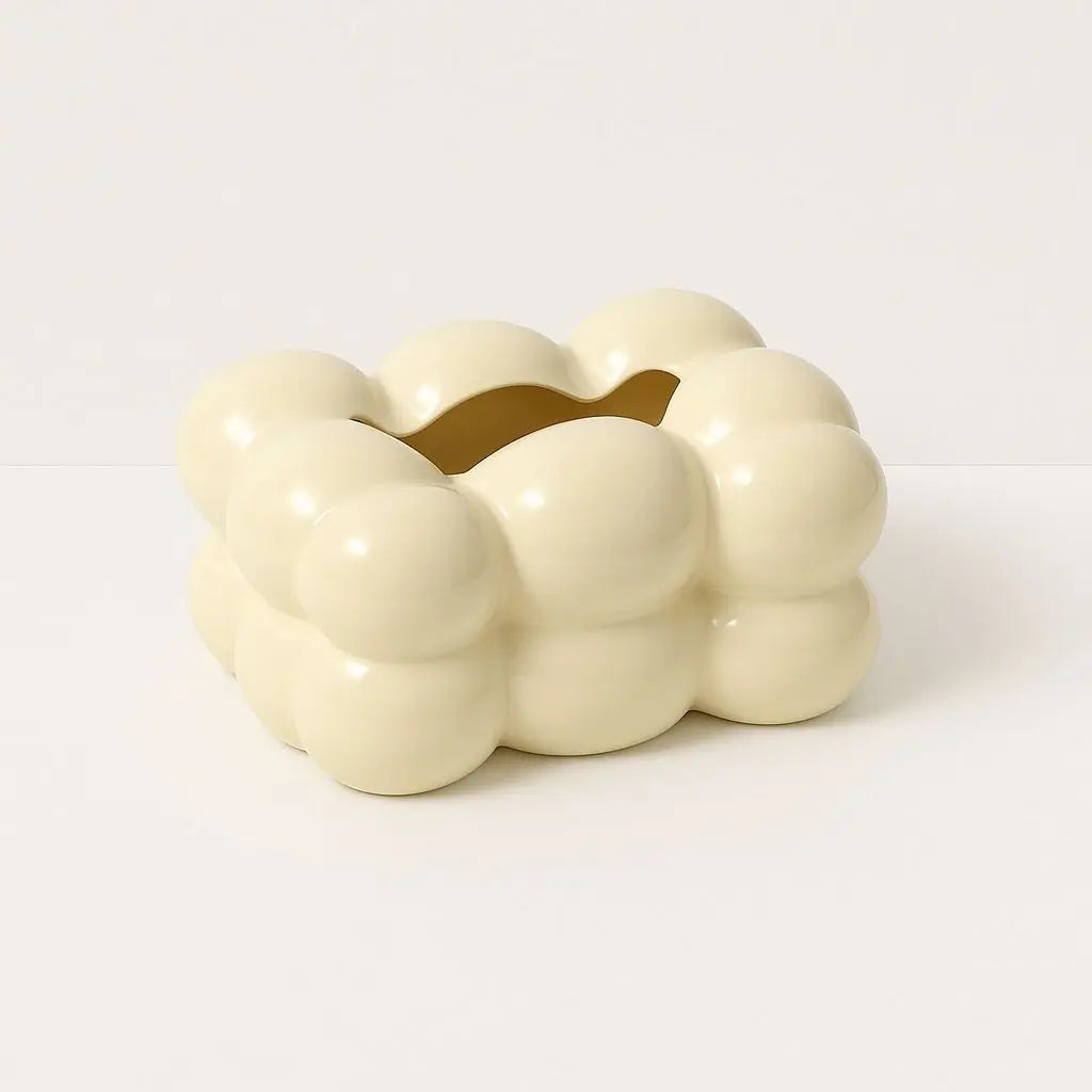 Scatola per Fazzoletti in Ceramica Amelia a Bolle