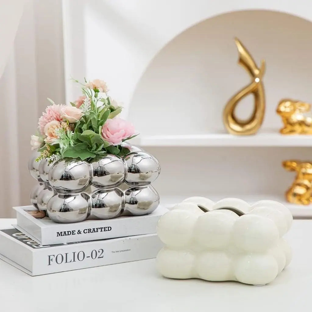 Scatola per Fazzoletti in Ceramica Amelia a Bolle