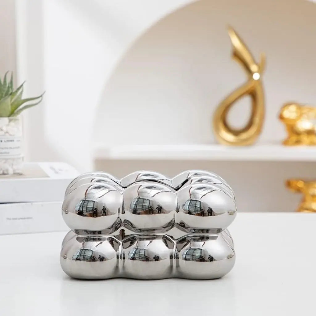 Scatola per Fazzoletti in Ceramica Amelia a Bolle