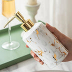 Set da Bagno in Marmo Amelia – Kit di Lavaggio in Ceramica da 4 Pezzi