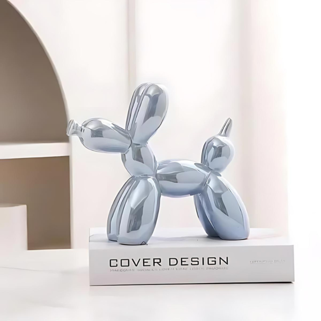 Scultura in Ceramica a Forma di Cagnolino Balloon Decorazione Moderna e Giocosa per la Casa