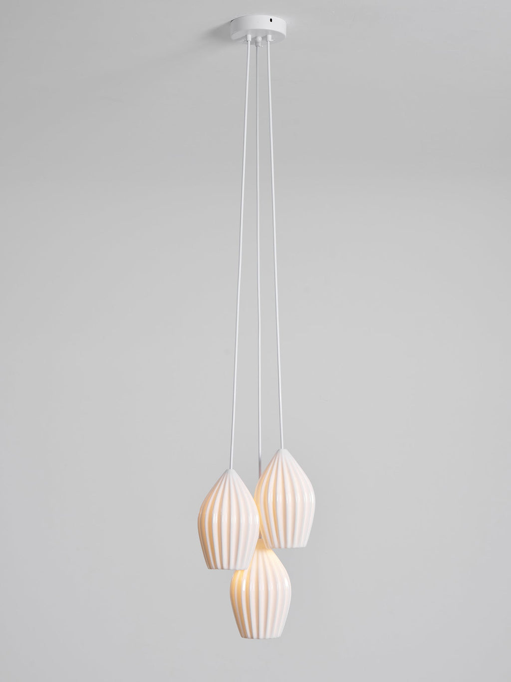 Lampada a sospensione in ceramica con righe