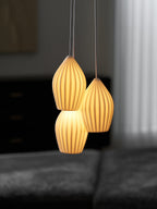 Lampada a sospensione in ceramica con righe