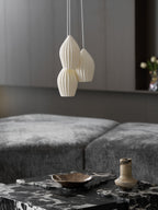 Lampada a sospensione in ceramica con righe