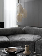Lampada a sospensione in ceramica con righe