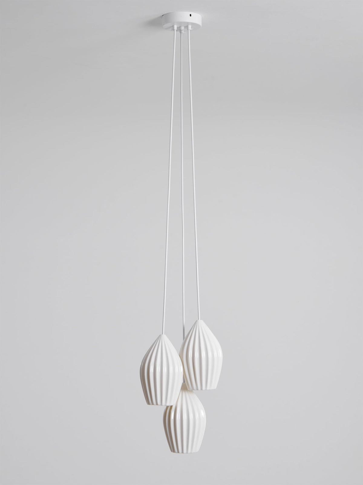 Lampada a sospensione in ceramica con righe