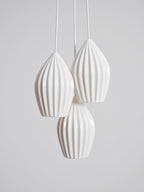 Lampada a sospensione in ceramica con righe