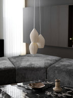 Lampada a sospensione in ceramica con righe