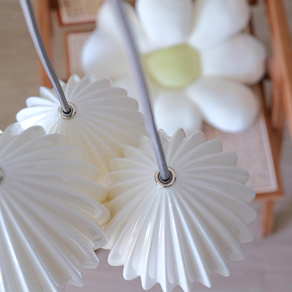 Lampada a sospensione in ceramica con righe