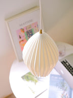 Lampada a sospensione in ceramica con righe