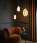 Lampada a sospensione in ceramica con righe