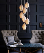 Lampada a sospensione in ceramica con righe
