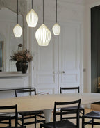Lampada a sospensione in ceramica con righe