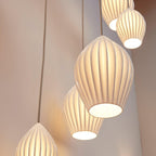 Lampada a sospensione in ceramica con righe