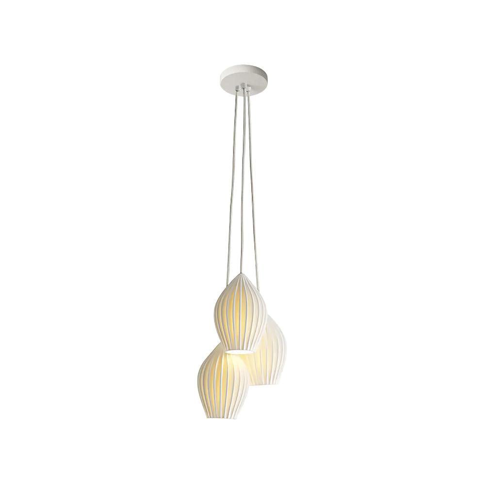 Lampada a sospensione in ceramica con righe