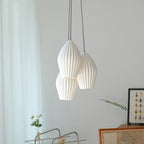 Lampada a sospensione in ceramica con righe