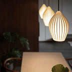 Lampada a sospensione in ceramica con righe