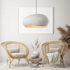 Lampada a sospensione Ceranno – Composito in schiuma – Bianco – Regolabile in altezza – Design moderno