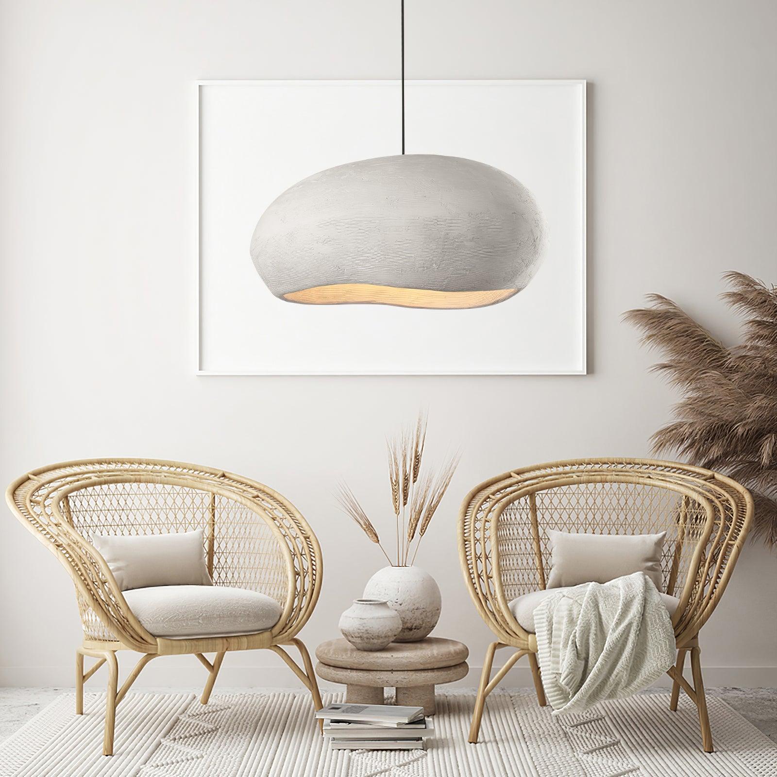 Lampada a sospensione Ceranno – Composito in schiuma – Bianco – Regolabile in altezza – Design moderno