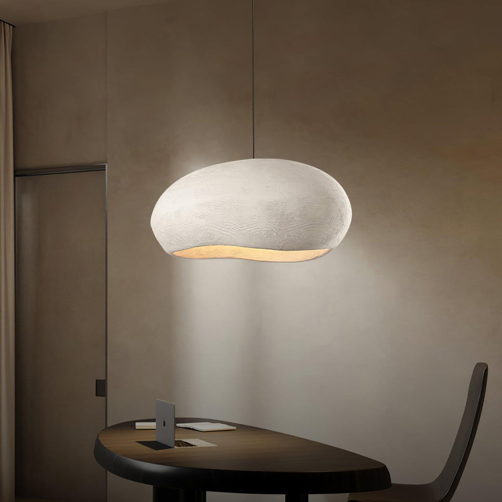 Lampada a sospensione Ceranno – Composito in schiuma – Bianco – Regolabile in altezza – Design moderno