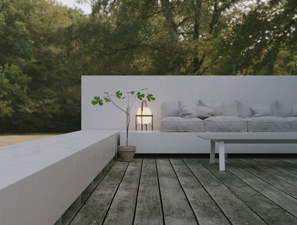 Lampada da Tavolo in Vetro a Forma di Lanterna Portatile