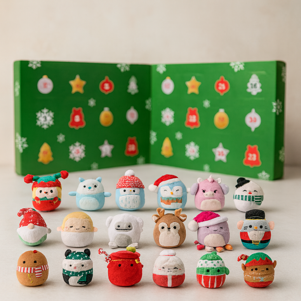 SquishJoy Set di Sorprese per le Vacanze | Calendario dell'Avvento festivo pieno di Squishmallows abbracciabili!