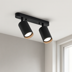 Faretto da soffitto a doppia testa regolabile