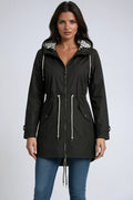 Parka Donna con Cappuccio e Coulisse – Giacca Elegante con Vita Regolabile