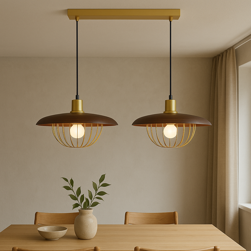 Lampada a sospensione in legno nordico
