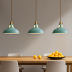 Lampada a sospensione a cupola in metallo colorato industriale LED 1-luce