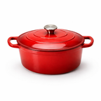 Set di 2 Casseruole Ovali in Ghisa – Adatte per Induzione