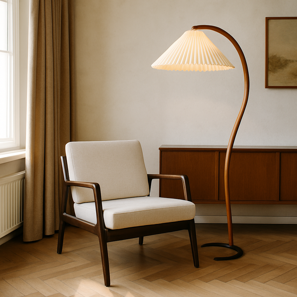 Lampada da Terra Curva Scandinava