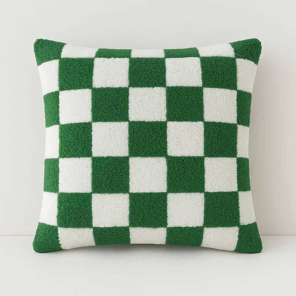 Copertura per Cuscino a Riquadri