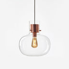 Cimbera Lampada a sospensione – Vetro – Trasparente/Grigio fumé/Ambra – Ø30 cm – Design moderno