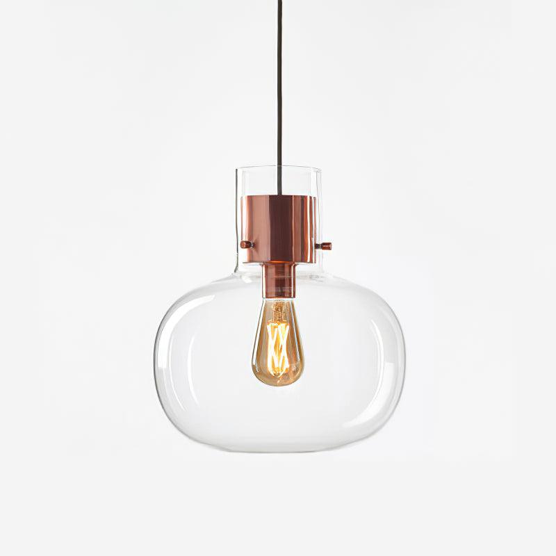 Cimbera Lampada a sospensione – Vetro – Trasparente/Grigio fumé/Ambra – Ø30 cm – Design moderno