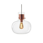 Cimbera Lampada a sospensione – Vetro – Trasparente/Grigio fumé/Ambra – Ø30 cm – Design moderno