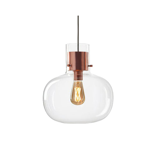 Cimbera Lampada a sospensione – Vetro – Trasparente/Grigio fumé/Ambra – Ø30 cm – Design moderno