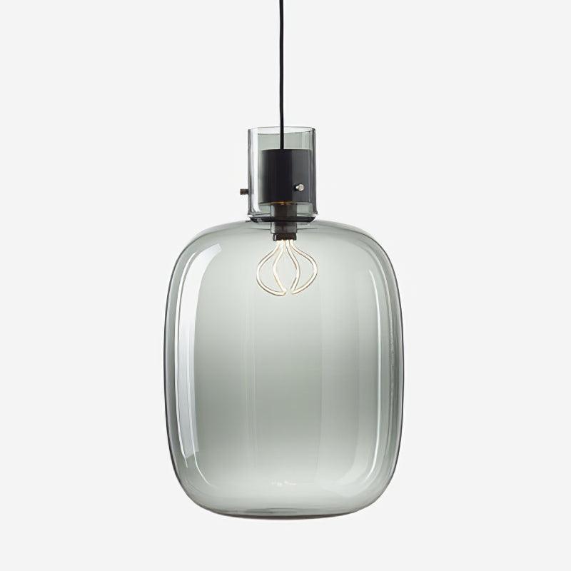 Cimbera Lampada a sospensione – Vetro – Trasparente/Grigio fumé/Ambra – Ø30 cm – Design moderno