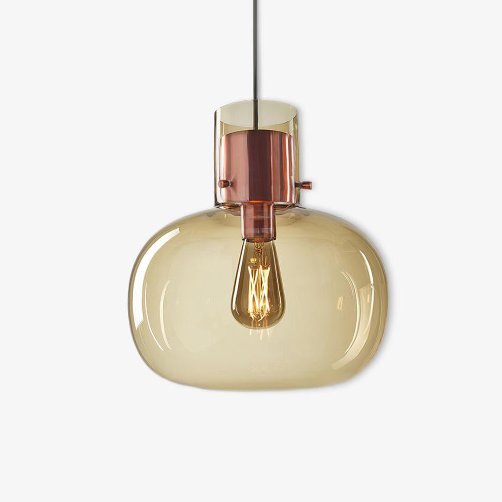 Cimbera Lampada a sospensione – Vetro – Trasparente/Grigio fumé/Ambra – Ø30 cm – Design moderno